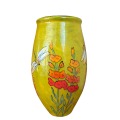 Luna Vase with Snapdragons and Dragonflies on Buttercup