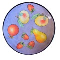Dinner Plate with Multi Fruit on New Lavender