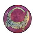 Salad Plate with an Alligator on Viva Violet